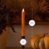 imageLuminara Flameless Candle Taper 1quot x 95quot Melted Top Real Wax Unscented Remote Ready Timer Russet Orange