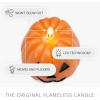 imageLuminara JackoLantern Pumpkin Figural Flameless Candle Real Wax Moving Flame LED Candle 4quot x 43quot Time Function Russet Orange