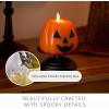 imageLuminara JackoLantern Pumpkin Figural Flameless Candle Real Wax Moving Flame LED Candle 4quot x 43quot Time Function Russet Orange