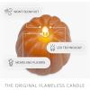 imageLuminara Pumpkin Figural Flameless Flickering Moving Flame LED Candle 4quot x 43quot Chalky Finish Real Unscented Wax Time Function Marmalade