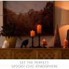 imageLuminara Russet Orange Flameless Moving Flame LED Candle Pillar Real Wax Mottled Finish Melted Top Unscented 3quotx 45quot