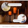 imageLuminara Russet Orange Flameless Moving Flame LED Candle Pillar Real Wax Mottled Finish Melted Top Unscented 3quotx 45quot