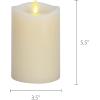 imageMatchless Candle Co by Luminara Moving Flame LED Candle Melted Edge Smooth Finish Real Wax Unscented Timer Remote Ready  Pearl Ivory 35quot x 55quot35 x 55