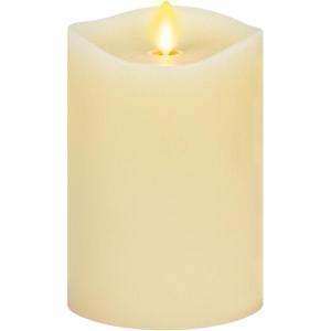 imageMatchless Candle Co by Luminara Moving Flame LED Candle Melted Edge Smooth Finish Real Wax Unscented Timer Remote Ready  Pearl Ivory 35quot x 55quot35 x 55