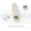 imageLuminara  Flameless Battery Operated Taper Candle  Pearl Ivory  Pack of 11x95  LED Flickering Flame  Realistic Safe for Home Kids and PetsPearl Ivory