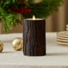 imageLuminara Real Bark Flameless LED Candle Ivory 35quot x 65quot Moving Flame Battery Operated with Timer Realistic Wax Pillar for Home Decor Indoor Safe3 x 65