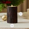 imageLuminara Real Bark Flameless LED Candle Ivory 35quot x 65quot Moving Flame Battery Operated with Timer Realistic Wax Pillar for Home Decor Indoor Safe3 x 65
