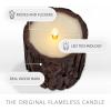 imageLuminara Real Bark Flameless LED Candle Ivory 35quot x 65quot Moving Flame Battery Operated with Timer Realistic Wax Pillar for Home Decor Indoor Safe3 x 45