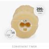 imageLuminara Chalky Stacked Pumpkins Figural Flameless Flickering Moving Flame LED Candle 31quot x 6quot Chalky Finish Real Unscented Wax Time Function Golden Husk
