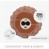 imageLuminara Pinecone Flameless Candle Caramel Caf Chalky Finish Pine Cone Figural Real Wax Unscented LED Candles Battery Operated with Timer Holiday Decoration 47quot x 6quot