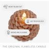 imageLuminara Pinecone Flameless Candle Caramel Caf Chalky Finish Pine Cone Figural Real Wax Unscented LED Candles Battery Operated with Timer Holiday Decoration 39quot x 43quot