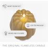 imageLuminara Tall Pumpkin Figural Flameless Flickering Moving Flame LED Candle 49quot x 6quot Chalky Finish Real Unscented Wax Time Function Harvest Gold