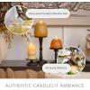 imageLuminara Tall Pumpkin Figural Flameless Flickering Moving Flame LED Candle 49quot x 6quot Chalky Finish Real Unscented Wax Time Function Harvest Gold