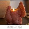 imageLuminara Turkey Flameless Figural Flickering LED Candle 525quot x 6quot Chalky Finish Real Unscented Wax Time Function Fall Harvest Decoration Caramel Caf