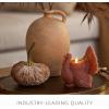 imageLuminara Turkey Flameless Figural Flickering LED Candle 525quot x 6quot Chalky Finish Real Unscented Wax Time Function Fall Harvest Decoration Caramel Caf