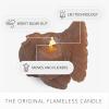 imageLuminara Turkey Flameless Figural Flickering LED Candle 525quot x 6quot Chalky Finish Real Unscented Wax Time Function Fall Harvest Decoration Caramel Caf