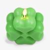 imageLuminara 4Leaf Clover Candle  Flickering RealFlame Technology Flameless LED Remote Ready Classic Green St Patricks Day Shamrock 39quot x 43quot