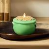 imageLuminara Lucky Green Pot of Gold Candle  Flickering RealFlame Technology Flameless LED Remote Ready Classic Green St Patricks Day 48quot x 43quot