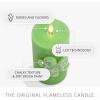 imageLuminara Lucky Green Shamrock Pillar Candle  Flickering RealFlame Technology  Flameless LED  Remote Ready  St Patricks Day  34quot x 65quot