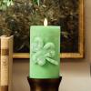 imageLuminara Lucky Green Shamrock Pillar Candle  Flickering RealFlame Technology  Flameless LED  Remote Ready  St Patricks Day  34quot x 65quot