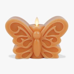 imageLuminara Sunlit Honey Butterfly Garden Candle Flameless RealFlame NatureInspired Battery Operated LED Decor Spring Summer Collection 66quot x 43quot