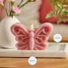 imageLuminara Blooming Mauve Butterfly Garden Candle Flameless RealFlame NatureInspired Battery Operated LED Decor Spring Summer Collection 66quot x43quot