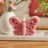 imageLuminara Blooming Mauve Butterfly Garden Candle Flameless RealFlame NatureInspired Battery Operated LED Decor Spring Summer Collection 66quot x43quot