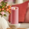 imageLuminara Blooming Mauve Garden Pillar Candles  Flameless RealFlame NatureInspired Battery Operated LED Decor  Spring Summer Collection  3quot x 65quot