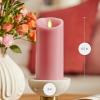 imageLuminara Blooming Mauve Garden Pillar Candles  Flameless RealFlame NatureInspired Battery Operated LED Decor  Spring Summer Collection  3quot x 65quot
