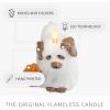imageLuminara Flameless Halloween Ghost Dog Candle 35quot x 7quot Indoor LED Light Home Figurine Decoration wHand Painted Details OnOff Timer Batteries ampamp Remote Sold Separately Cute Spooky Puppy Ornament