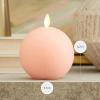 imageLuminara Flameless Home Decor Mellow Peach Chalky Sphere Candle 35quot x 425quot Real Wax Moving Flame Designed for Luminara Snail Candle Holder