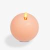 imageLuminara Flameless Home Decor Mellow Peach Chalky Sphere Candle 35quot x 425quot Real Wax Moving Flame Designed for Luminara Snail Candle Holder