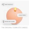 imageLuminara Flameless Home Decor Mellow Peach Chalky Sphere Candle 35quot x 425quot Real Wax Moving Flame Designed for Luminara Snail Candle Holder