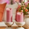 imageLuminara Sunlit Honey Garden Pillar Candles  Flameless RealFlame NatureInspired Battery Operated LED Decor  Spring Summer Collection  3quot x 45quotBlooming Mauve