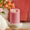 imageLuminara Sunlit Honey Garden Pillar Candles  Flameless RealFlame NatureInspired Battery Operated LED Decor  Spring Summer Collection  3quot x 45quotBlooming Mauve