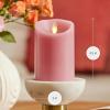 imageLuminara Sunlit Honey Garden Pillar Candles  Flameless RealFlame NatureInspired Battery Operated LED Decor  Spring Summer Collection  3quot x 45quotBlooming Mauve