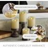 imageLuminara Sunlit Honey Garden Pillar Candles  Flameless RealFlame NatureInspired Battery Operated LED Decor  Spring Summer Collection  3quot x 45quotIvory
