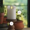imageLuminara Sunlit Honey Garden Pillar Candles  Flameless RealFlame NatureInspired Battery Operated LED Decor  Spring Summer Collection  3quot x 45quotWhite