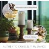 imageLuminara Sunlit Honey Garden Pillar Candles  Flameless RealFlame NatureInspired Battery Operated LED Decor  Spring Summer Collection  3quot x 45quotWhite