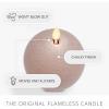 imageLuminara Timeless Taupe Chalky Sphere 35quot x 425quot Flameless Candle Real Wax Unscented Moving LED Sphere Designed to fit Snail Candle Holder Sold Separately