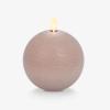 imageLuminara Timeless Taupe Chalky Sphere 35quot x 425quot Flameless Candle Real Wax Unscented Moving LED Sphere Designed to fit Snail Candle Holder Sold Separately