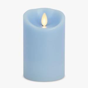 imageLuminara Sunlit Honey Garden Pillar Candles  Flameless RealFlame NatureInspired Battery Operated LED Decor  Spring Summer Collection  3quot x 45quotAiry Blue