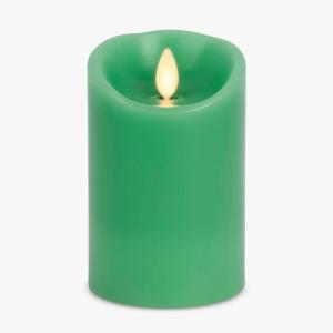 imageLuminara Sunlit Honey Garden Pillar Candles  Flameless RealFlame NatureInspired Battery Operated LED Decor  Spring Summer Collection  3quot x 45quotVibrant Green