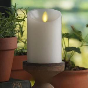 imageLuminara Sunlit Honey Garden Pillar Candles  Flameless RealFlame NatureInspired Battery Operated LED Decor  Spring Summer Collection  3quot x 45quotWhite
