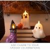 imageLuminara Flameless Halloween Witch Cat Candle 35quot x 7quot Flickering LED Moving Flame Light Real Wax Hand Painted Details OnOff Timer Batteries ampamp Remote Sold Separately Autumn Fall Goth Decoration