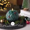 imageLuminara Embossed Fretwork Pumpkin 38quot x 43quot Flameless Halloween LED Candle Battery Operated Moving Flame BlackChalky Green