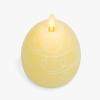 imageLuminara Embossed Fretwork Pumpkin 38quot x 43quot Flameless Halloween LED Candle Battery Operated Moving Flame BlackLemon Chiffon