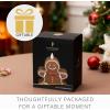 imageLuminara Flameless Candle Gingerbread Figural 23quot x 43quot Moving Flame LED Candle Real Unscented Wax Gingerbread DogGingerbread Boy