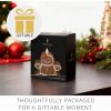 imageLuminara Flameless Candle Gingerbread Figural 23quot x 43quot Moving Flame LED Candle Real Unscented Wax Gingerbread DogGingerbread Girl