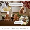 imageLuminara Flameless Candle Gingerbread Figural 23quot x 43quot Moving Flame LED Candle Real Unscented Wax Gingerbread DogGingerbread House